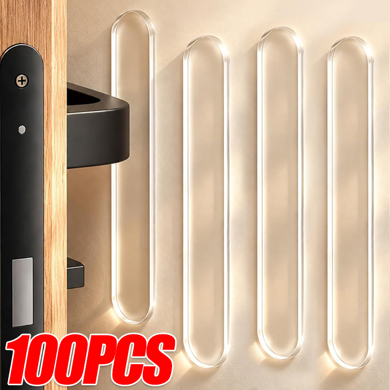 Furniture Hardware Manufacturer - Silikon-Schranktürdämpfer Selbstklebende Anti-Kollisions-Türstopper Puffer-Pads Möbeltürgriff-Schutzstreifen