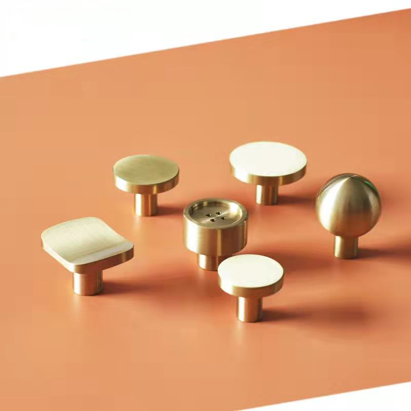 Furniture Hardware Jig - Moderne Schrankknöpfe aus massivem Messing, goldfarbene