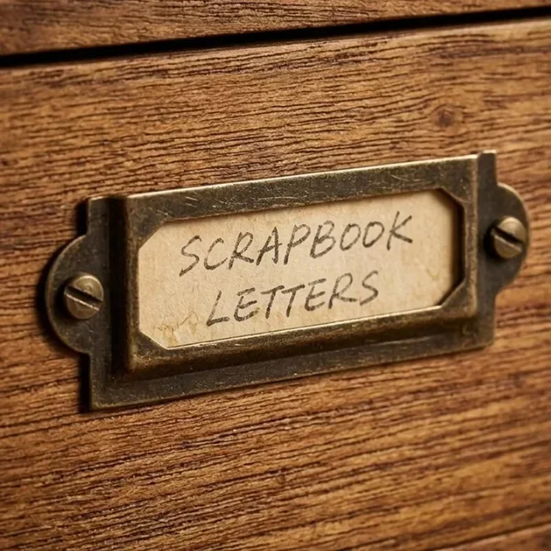 Metallischer Vintage-Etiketten – Furniture Hardware Names Bewertung und Preis